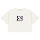 Girls Ivory Logo T-Shirt, 1, hi-res