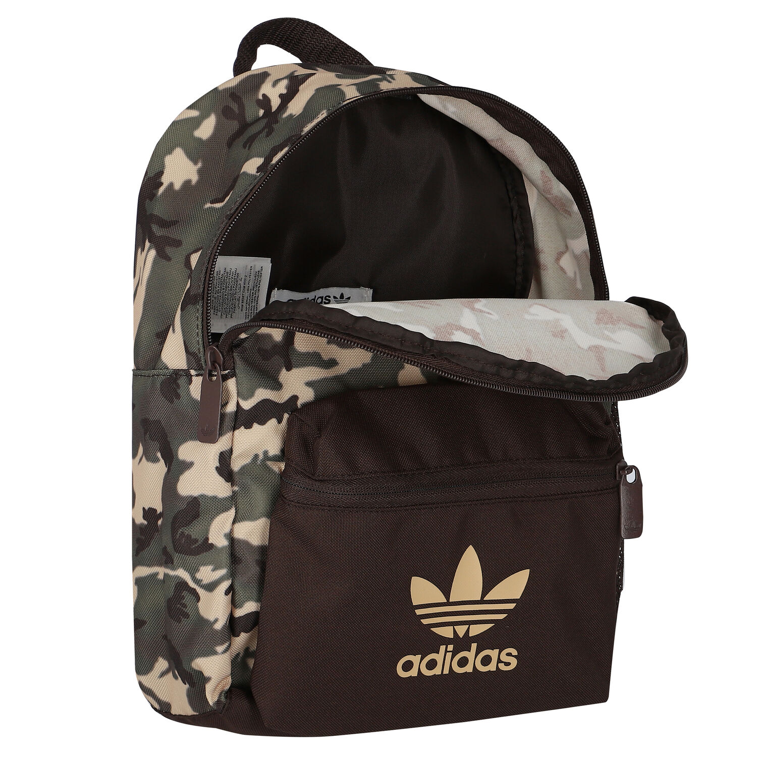 Khaki Green Camouflaged Logo Backpack 31CM, 1, hi-res