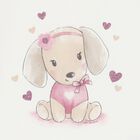 Younger Girls Ivory & Pink Tracksuit, 1, hi-res