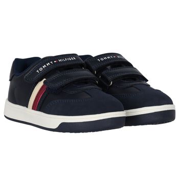 Boys Navy Blue Loggo Trainers