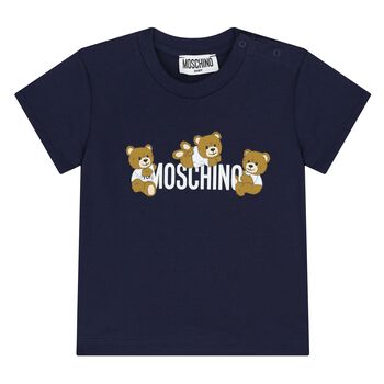 Younger Navy Blue Teddy Bear Logo T-Shirt