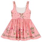 Girls Pink Floral Dress, 1, hi-res