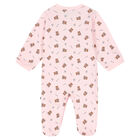 Baby Girls Pink Teddy Logo Babygrow, 3, hi-res