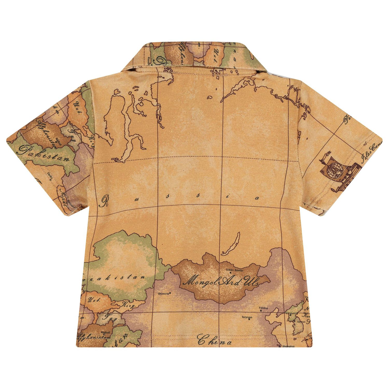 White & Beige Geo Map Babygrow Gift Set, 2, hi-res