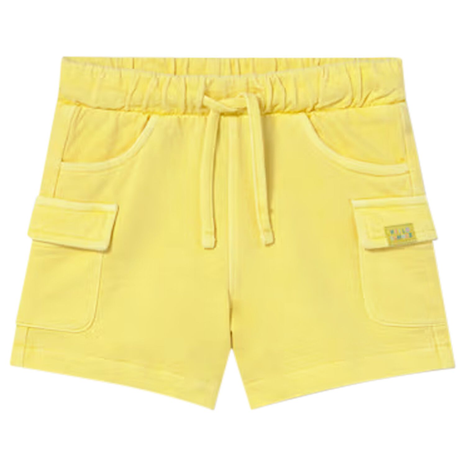 Younger Boys Yellow Logo Shorts, 1, hi-res