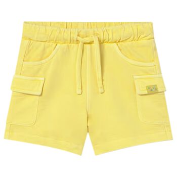 Younger Boys Yellow Logo Shorts