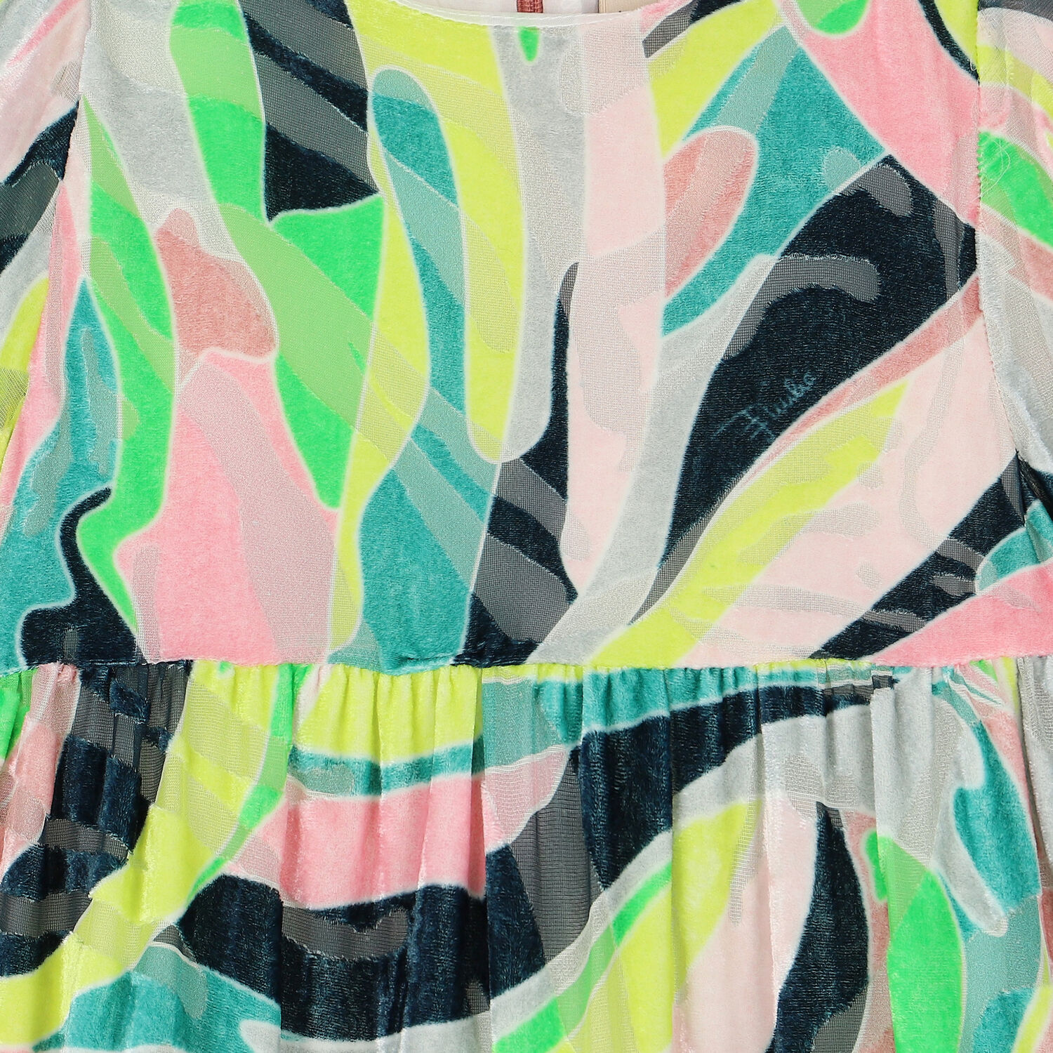 Girls Green Velvet Dress, 1, hi-res