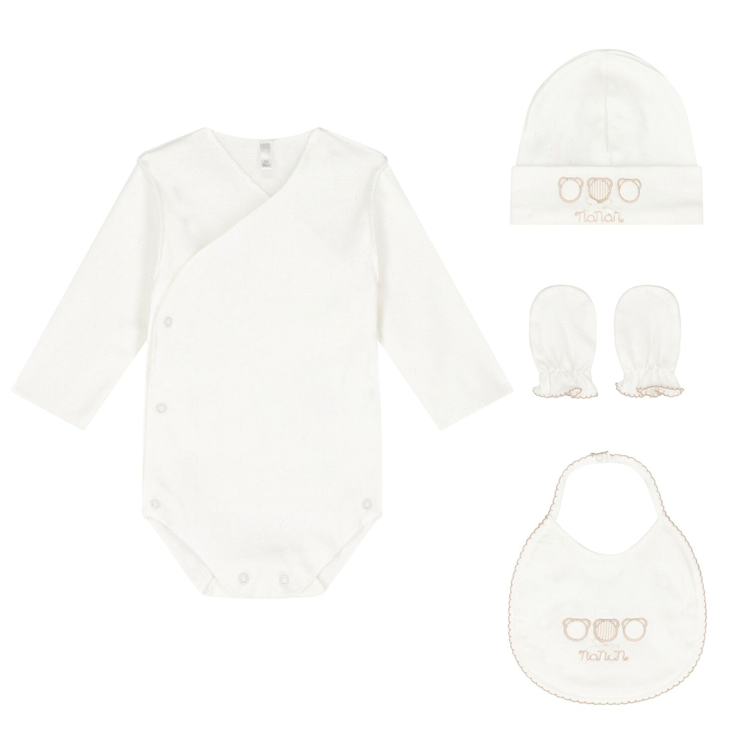 Beige Bodysuit Baby Gift Set, 1, hi-res image number null
