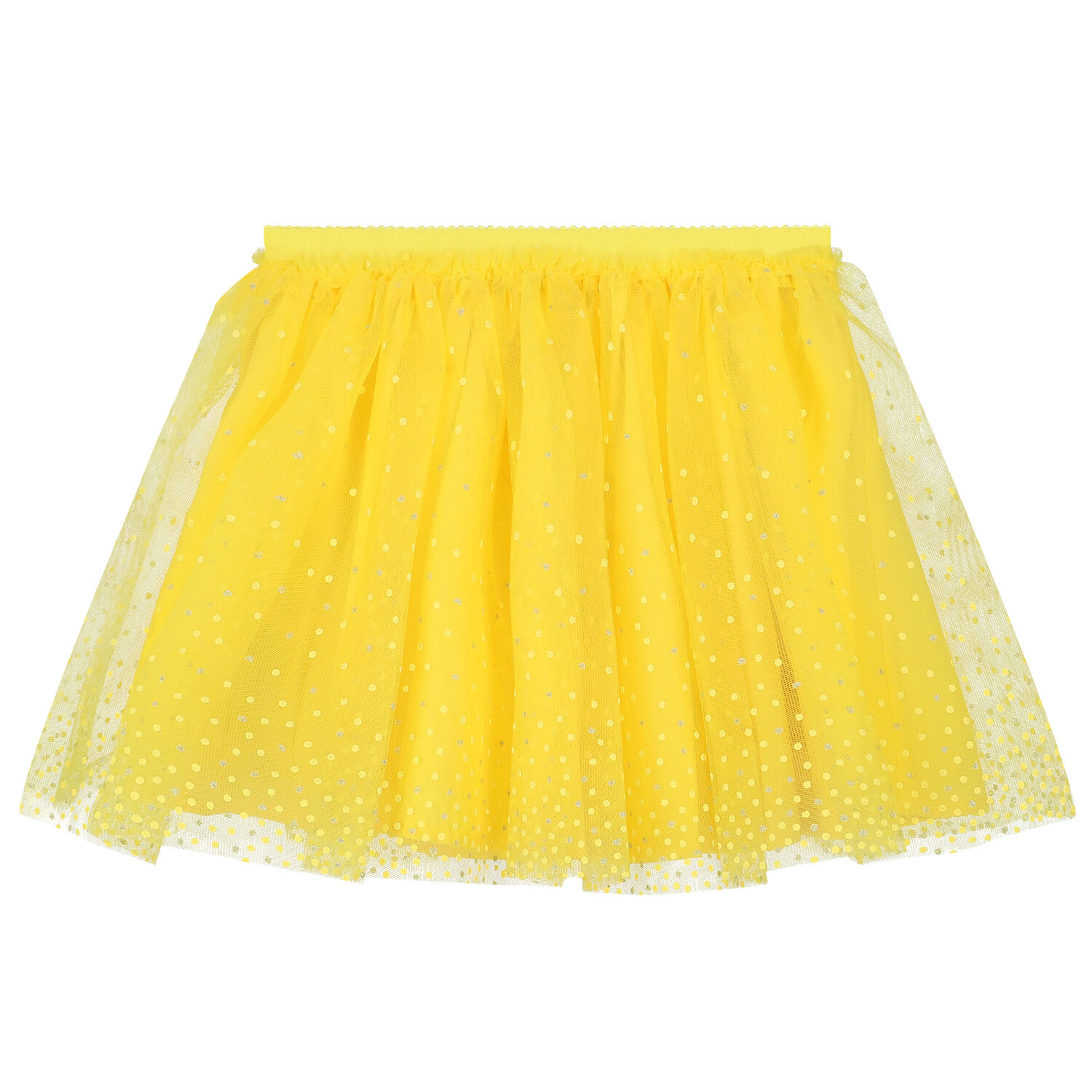 Girls Yellow Tulle Skirt, 3, hi-res