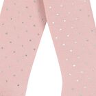 Younger Girls Pink & Gold Heart Tights, 2, hi-res