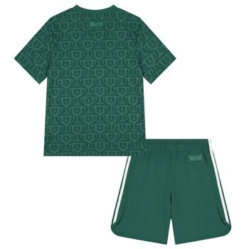 Boys Green Logo Disney Shorts Set