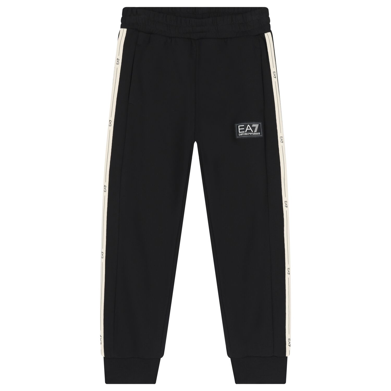 Boys Black Logo Joggers, 1, hi-res