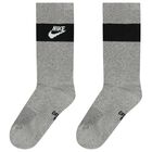 Boys White, Black & Grey Logo Socks ( 6-Pack ), 1, hi-res