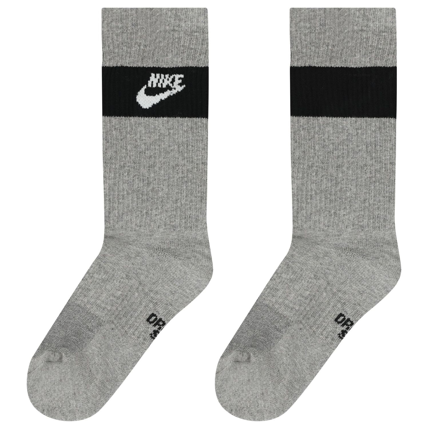 Boys White, Black & Grey Logo Socks ( 6-Pack ), 1, hi-res