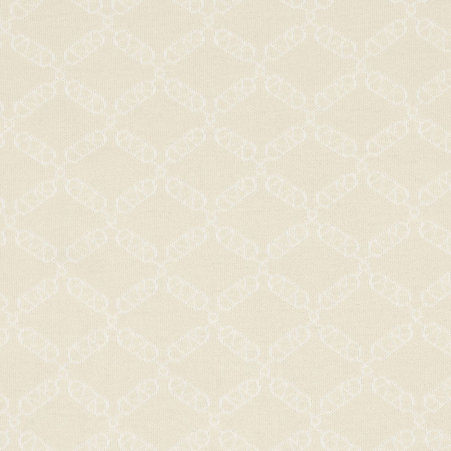 Baby Girls Beige & White Logo Blanket, 1, hi-res