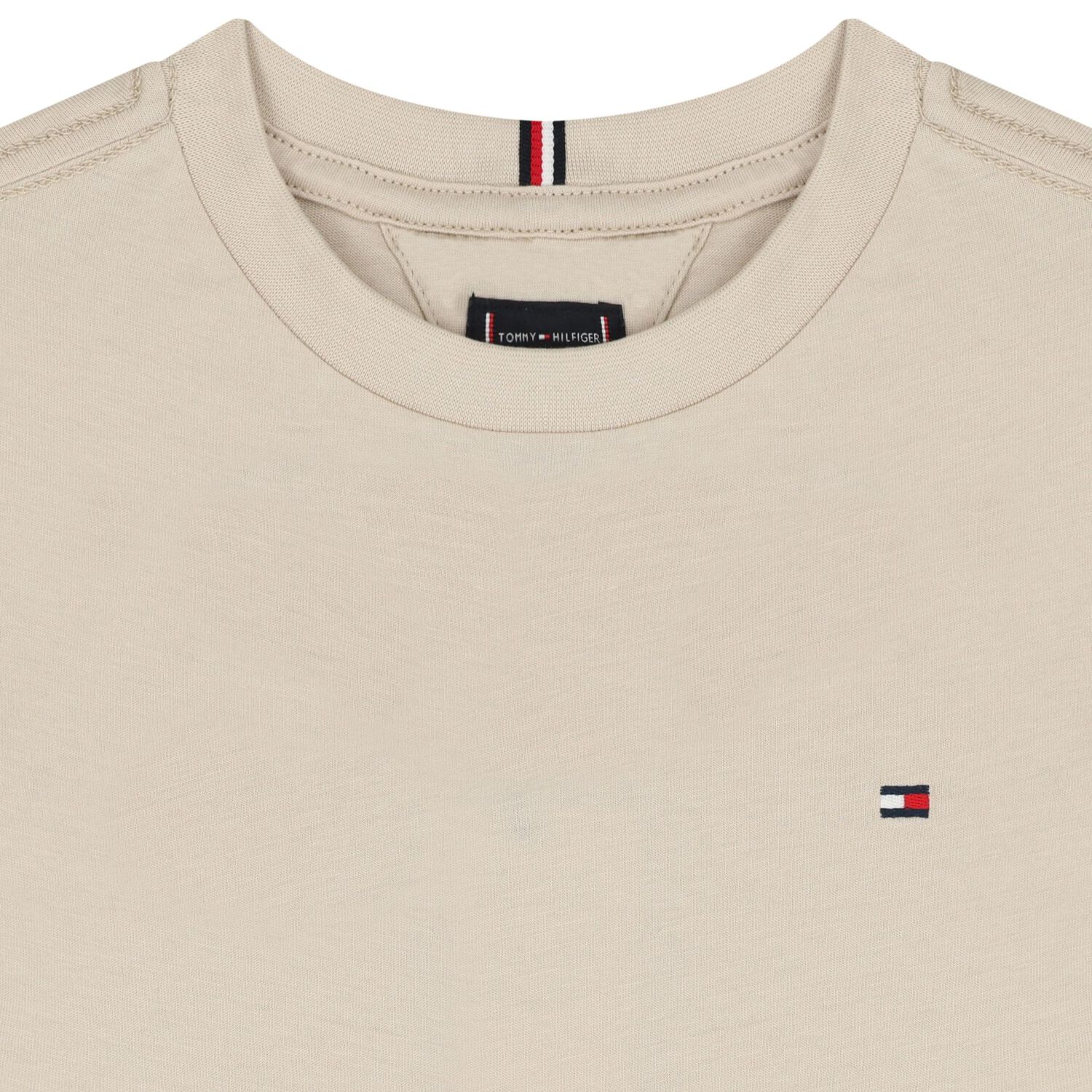 Boys Beige Logo T-Shirt, 4, hi-res