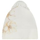 Baby Girls Ivory Blanket & Hat Set , 1, hi-res