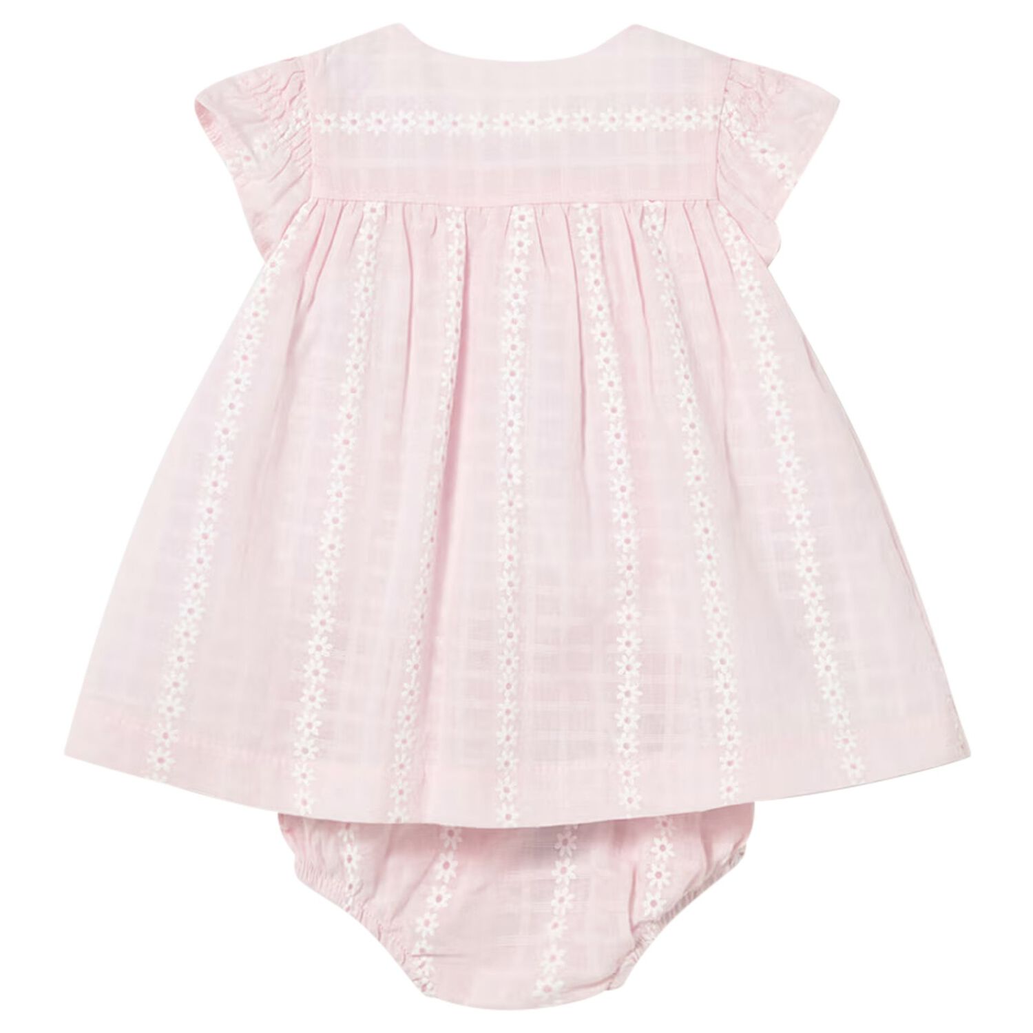 Baby Girls Pink Chiffon Dress Set, 1, hi-res