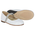 Girls Ivory Swarovski Crystal Shoes, 1, hi-res