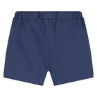 Younger Boys White & Blue Shorts Set, 2, hi-res