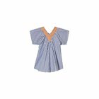 Girls Blue & White Stripes Dress, 1, hi-res