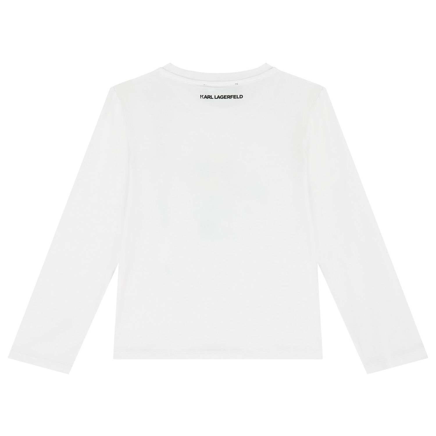 Girls White Ikonik Logo Long Sleeve Top, 2, hi-res