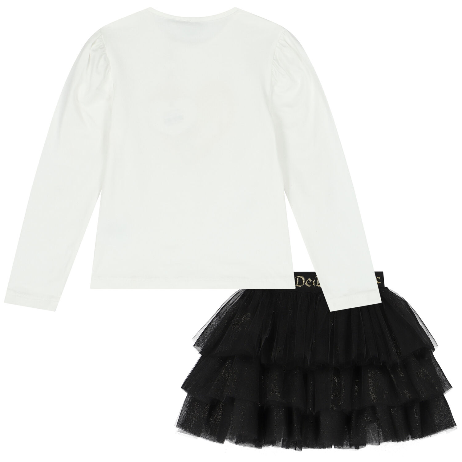 Girls Black & White Logo Skirt Set, 1, hi-res image number null