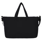 Black Teddy Bear Logo Baby Changing Bag, 1, hi-res