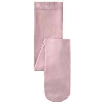 Younger Girls Pink Logo Tights