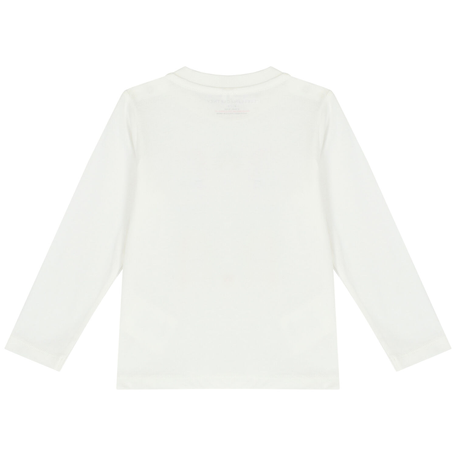 Younger Girls Ivory Rainbow Logo Long Sleeve Top, 2, hi-res
