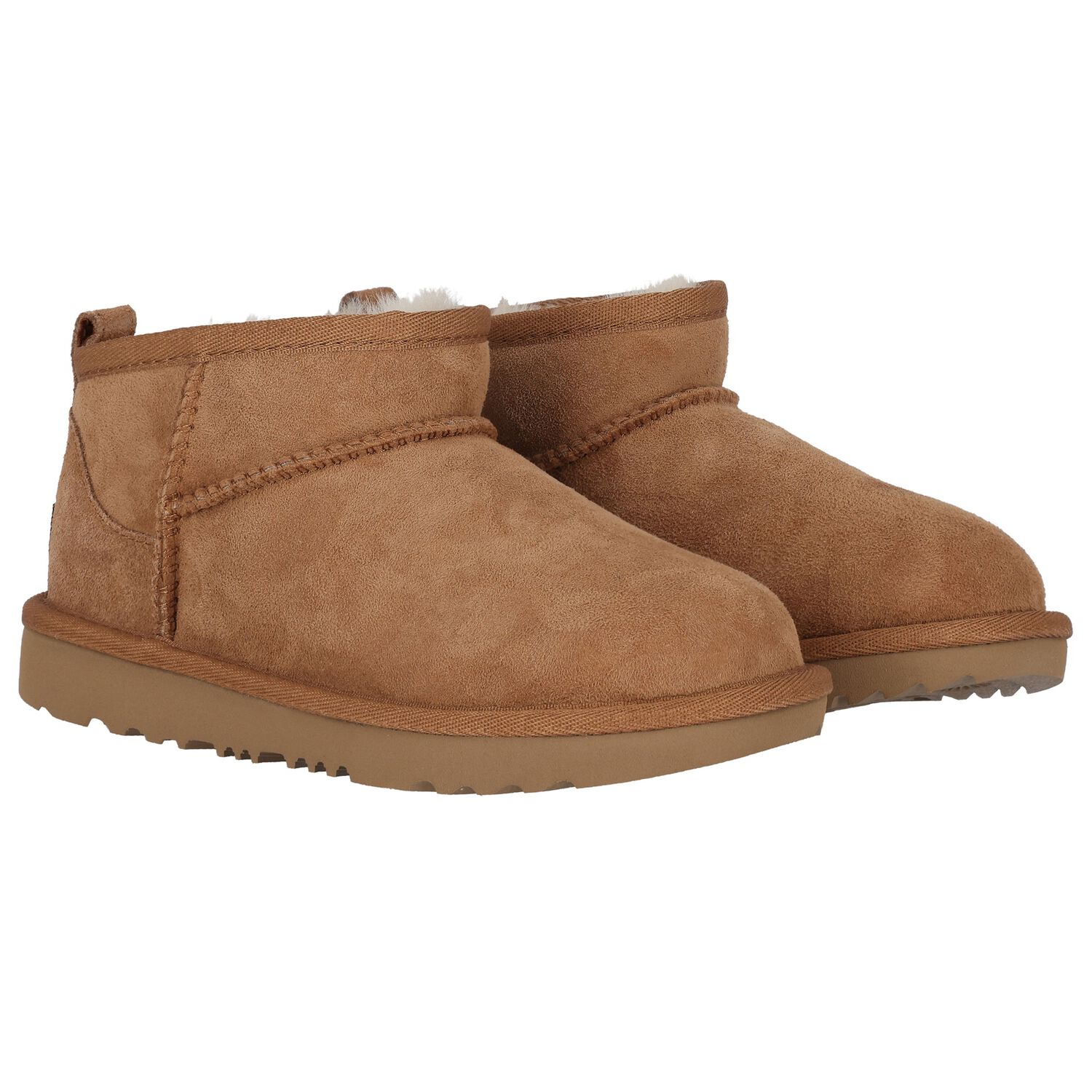 Beige Classic Ultra Mini Suede Boots, 3, hi-res