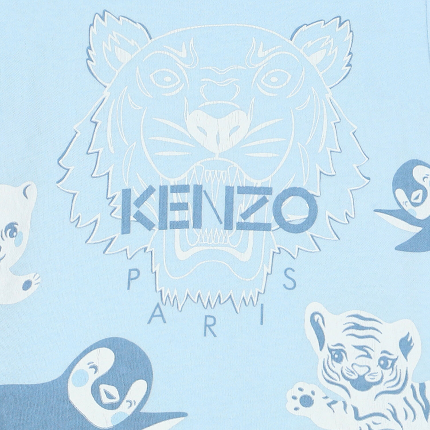 Baby Boys Blue Logo Long Sleeve Top, 1, hi-res