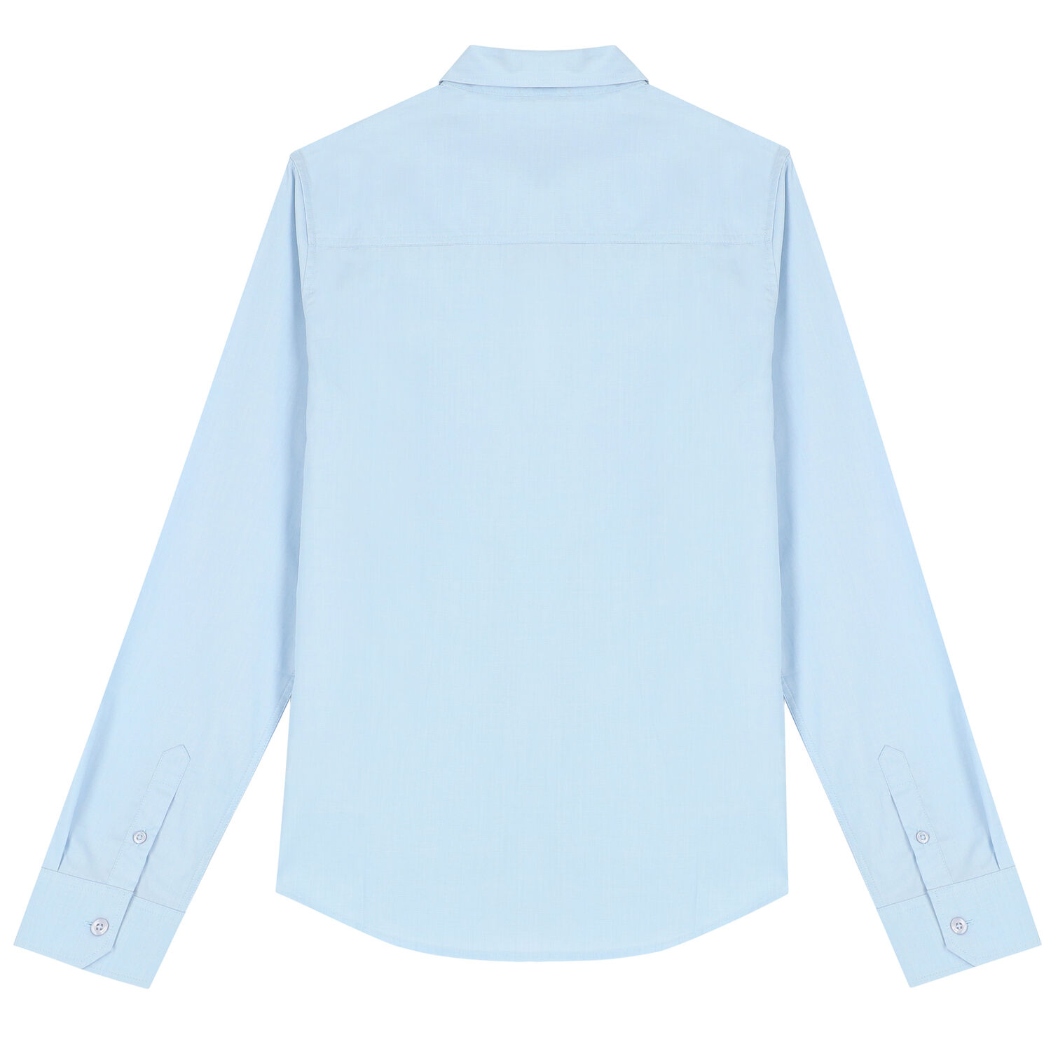 Boys Pale Blue Cotton Shirt, 1, hi-res