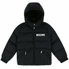 Black Padded Logo Jacket, 1, hi-res