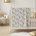 Baby Boys Blue & Gold Blanket, 1, hi-res
