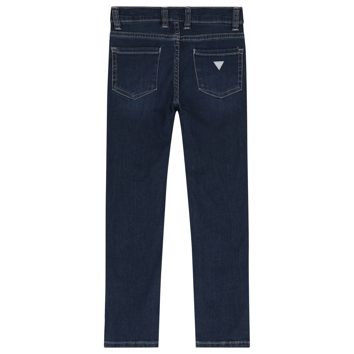 Girls Blue Logo Denim Jeans, 1, hi-res