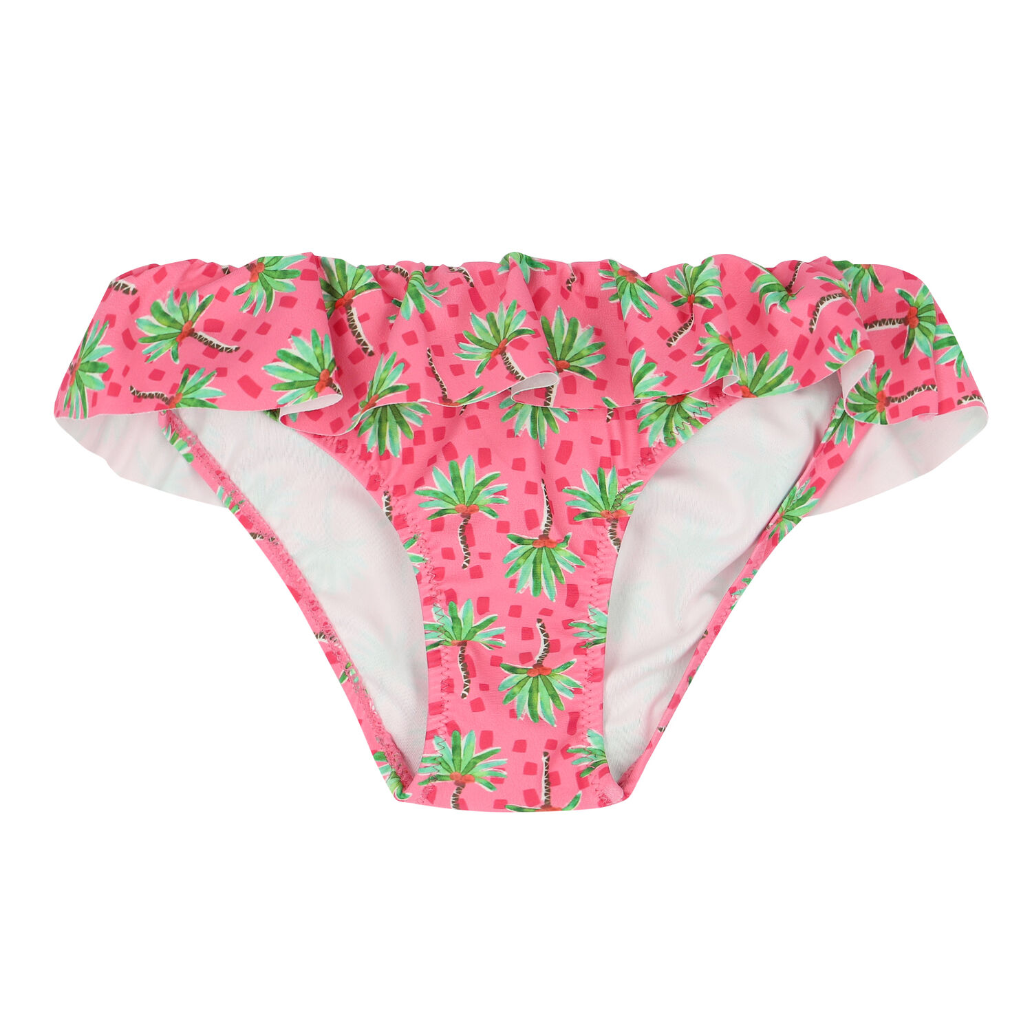 Girls Pink Palm Tree Bikini, 1, hi-res
