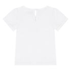 Younger Girls White & Pink Sequin Tulle Skirt Set, 1, hi-res