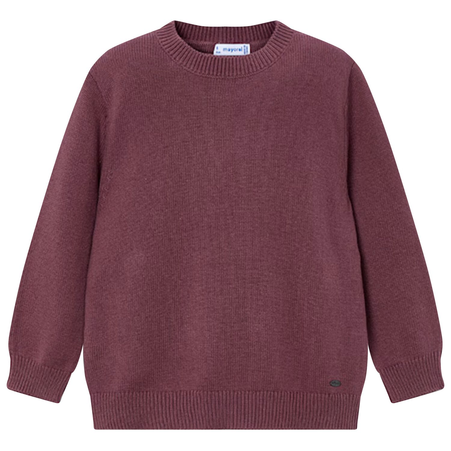 Boys Burgundy Knitted Jumper, 2, hi-res