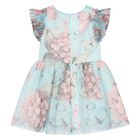 Younger Girls Aqua Blue Tulle Dress Set, 1, hi-res