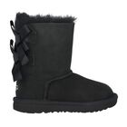 Younger Girls Black Bailey Bow II Suede Boots, 1, hi-res