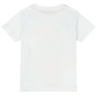 Younger Boys White Logo T-Shirt, 1, hi-res