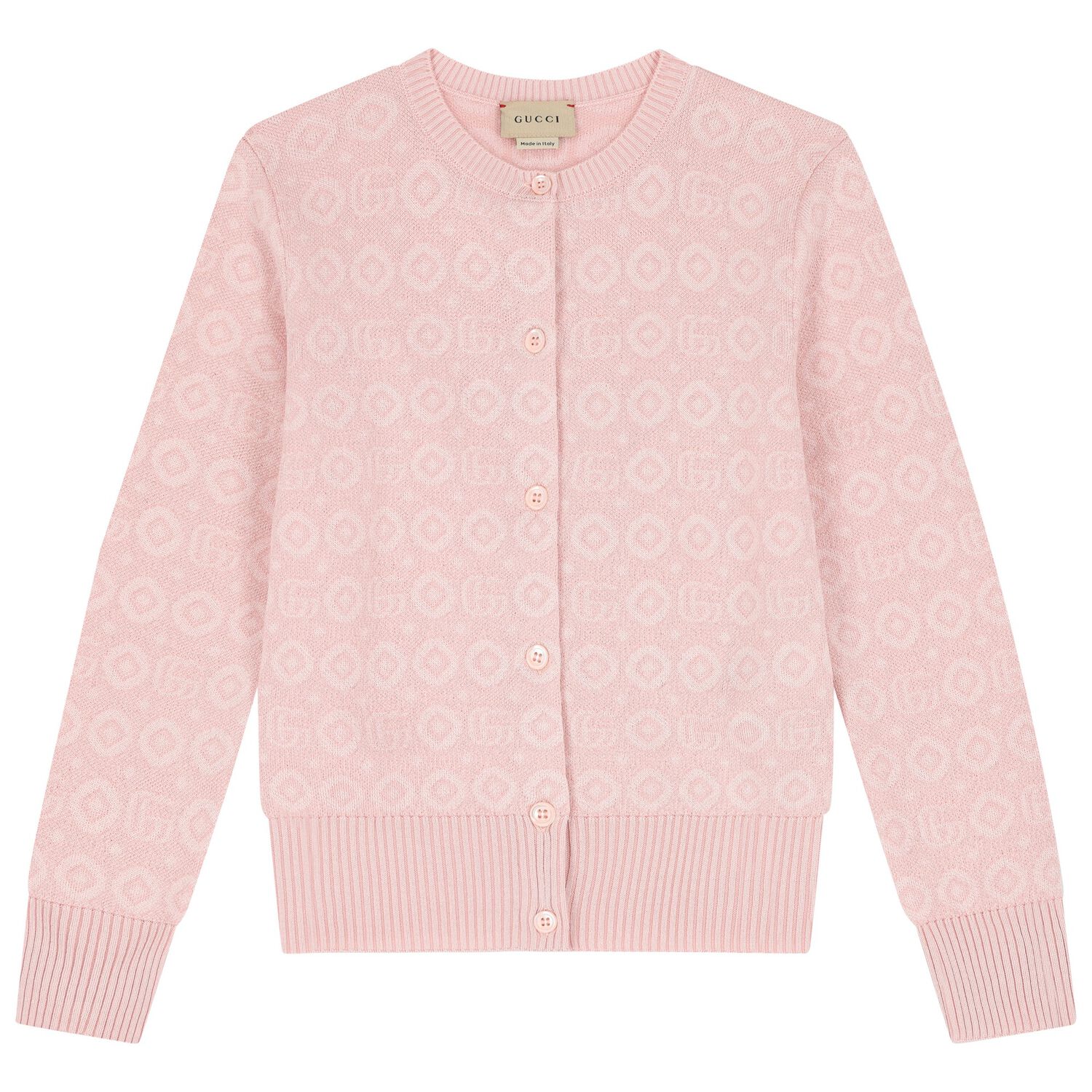 Girls Pink Logo Cardigan, 1, hi-res