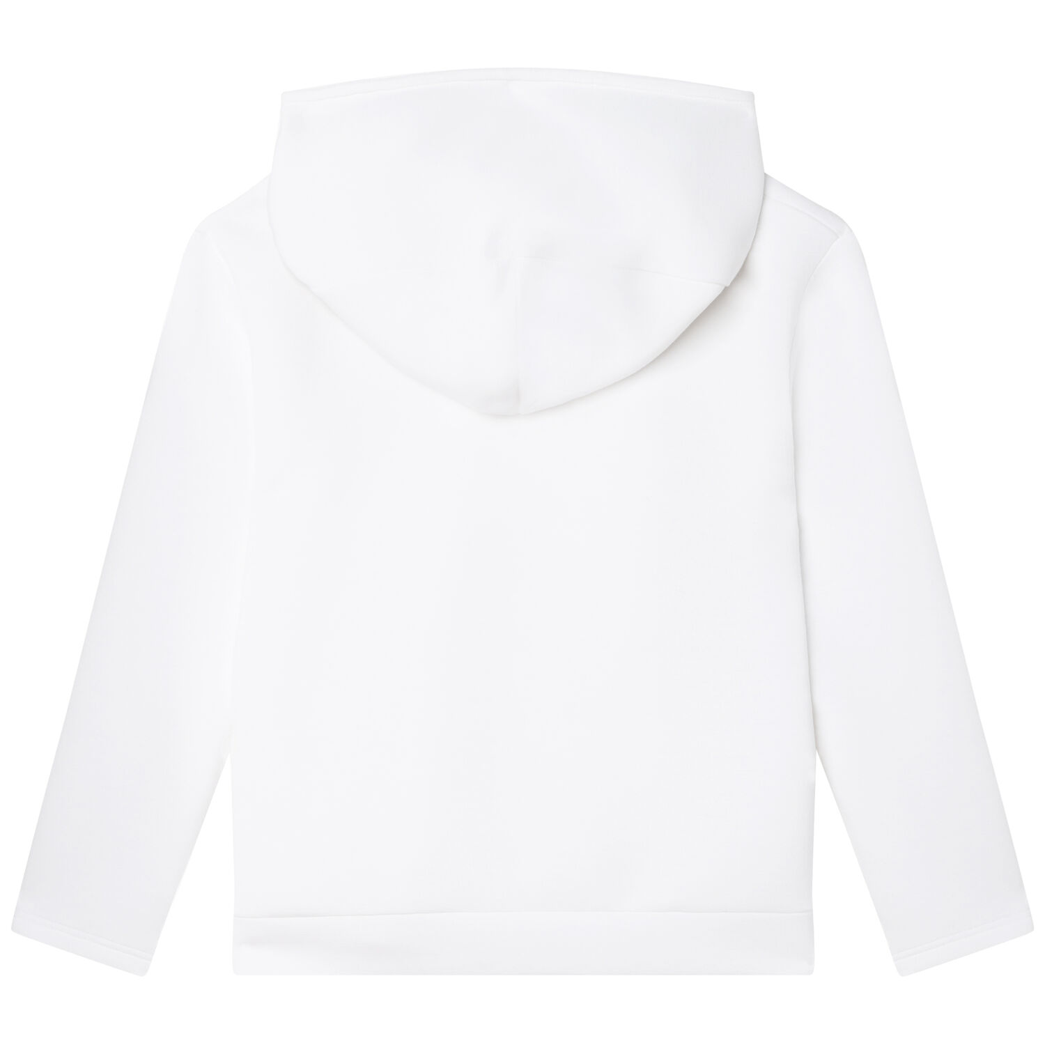 Boys White Logo Hooded Top, 1, hi-res