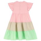 Girls Pink & Green Embellished Dress, 1, hi-res
