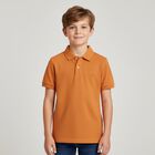 Boys Beige Logo Polo Shirt, 1, hi-res