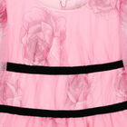 Girls Pink Roses Tulle Dress, 1, hi-res