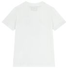 Boys White Logo T-Shirt, 1, hi-res