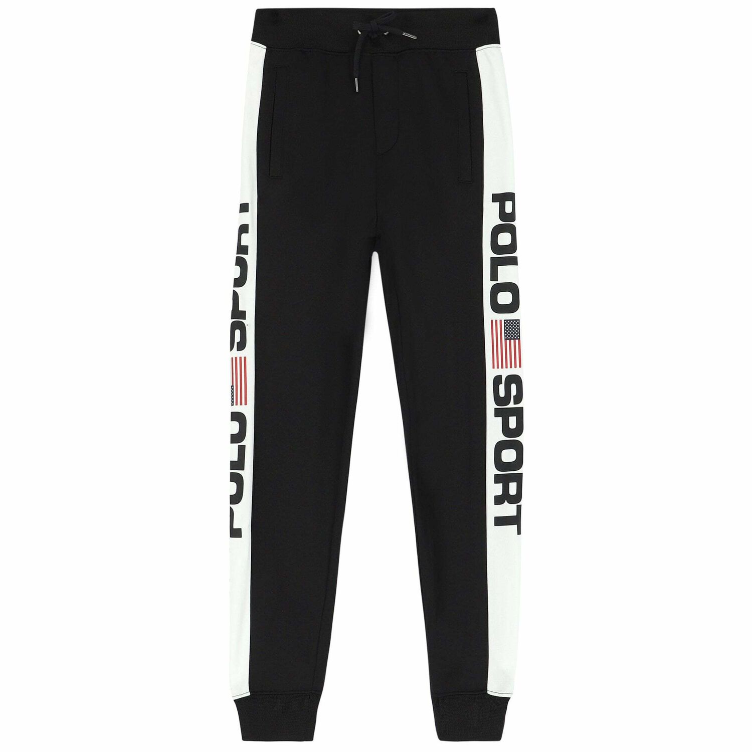 Older Boys Black & White Logo Joggers, 1, hi-res
