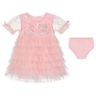 Baby Girls Pink Sequins Tulle Dress Set, 1, hi-res